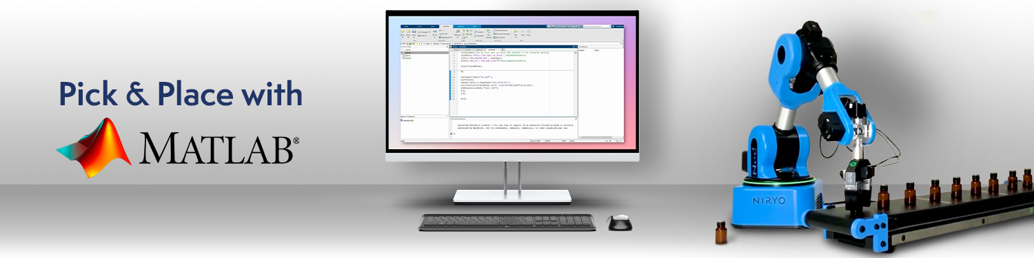 Pick and place Matlab Banner