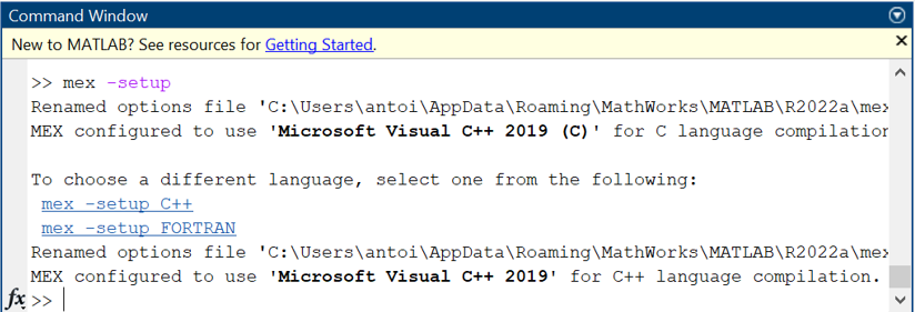 C++ Compiler in Matlab